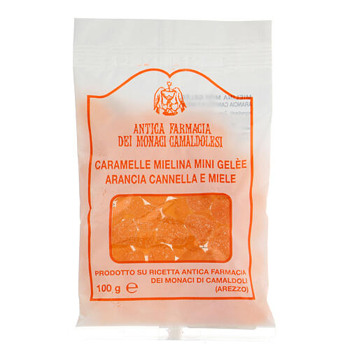 Mini-Gelee Bonbons Orange, Zimt und Honig, 100 g, Kloster Camaldoli 1