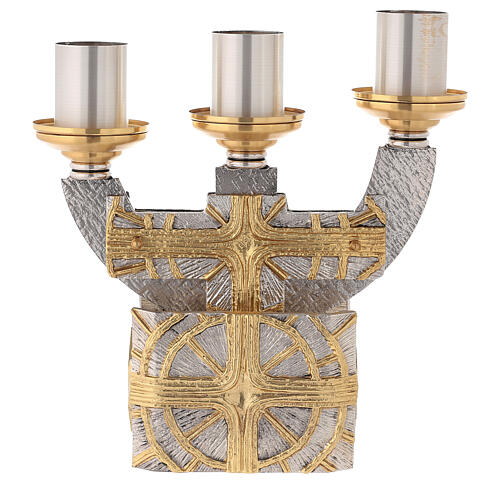 Chandelier three flames cross and rays 1