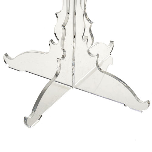 Candlestick in transparent plexiglass with 3 flames 3
