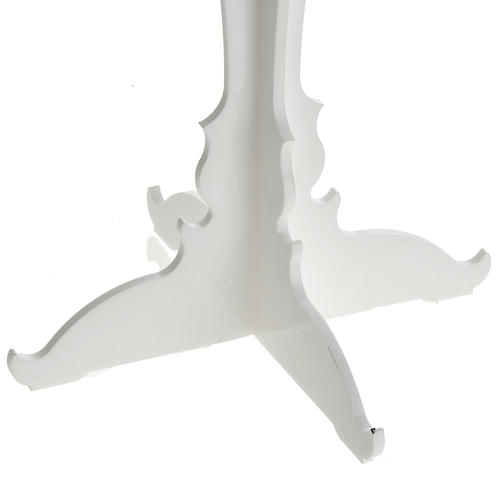 Candlestick in white plexiglass with 5 flames 2
