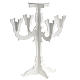 Candlestick in white plexiglass with 5 flames s1