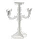 Candlestick in white plexiglass with 3 flames s1