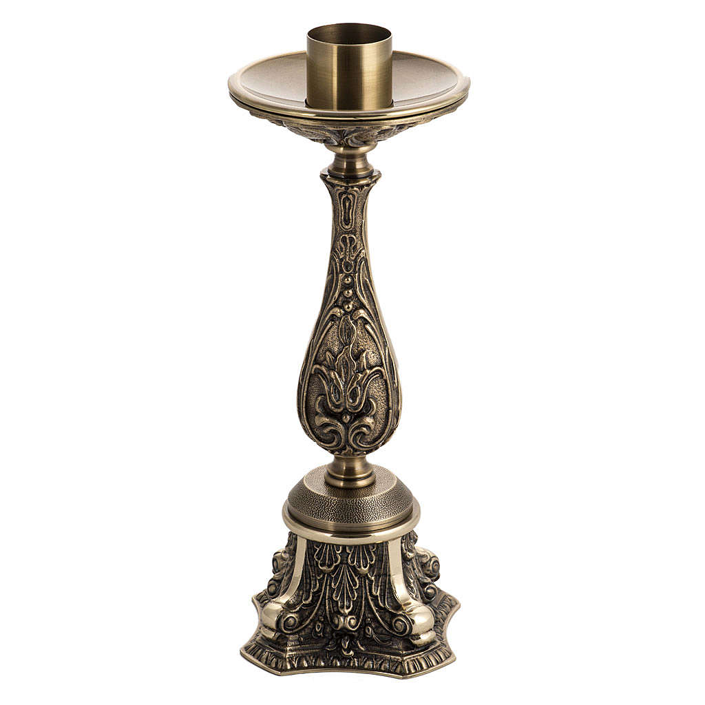 Candle holder in decorated bronze online sales on