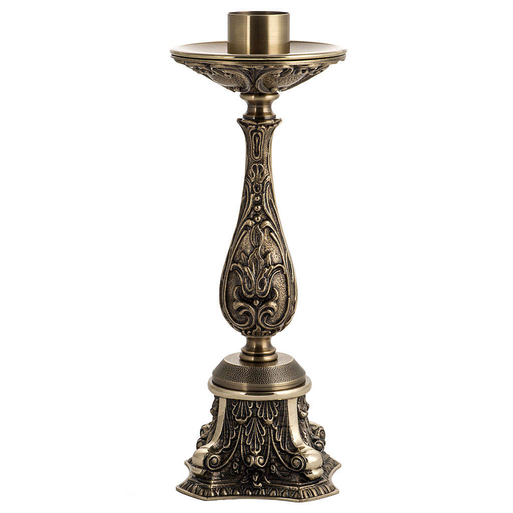 Candle holder in decorated bronze | online sales on HOLYART.com