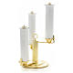 Candlestick with 3 flames in gold-plated bronze s2