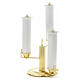 Candlestick with 3 flames in gold-plated bronze s1
