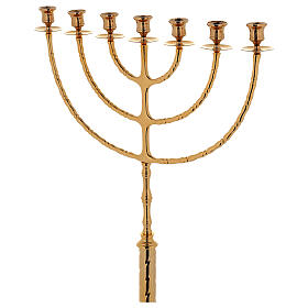 Candlestick Menorah in gold-plated brass with 7 flames