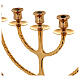 Candlestick Menorah in gold-plated brass with 7 flames s3