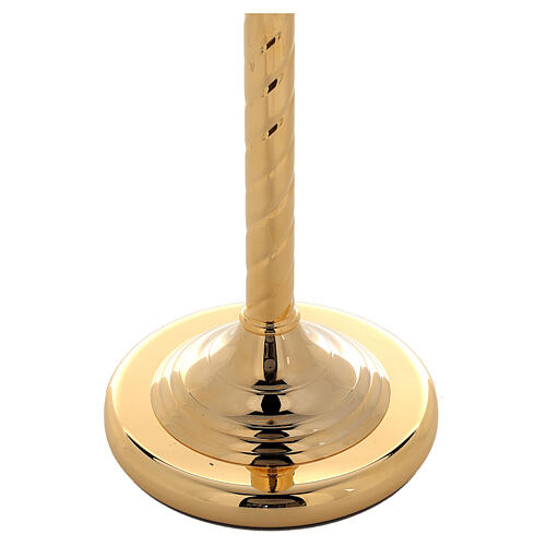Candlestick Menorah in gold-plated brass with 7 flames 6