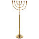 Candlestick Menorah in gold-plated brass with 7 flames s1