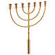 Candlestick Menorah in gold-plated brass with 7 flames s5