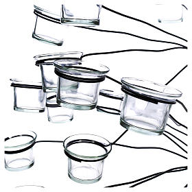 Opferlichtständer, Modell "Lebensbaum" mit transparenten Gläsern