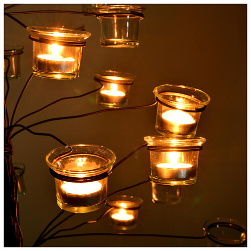 Candelabro árbol porta velas transparentes 3