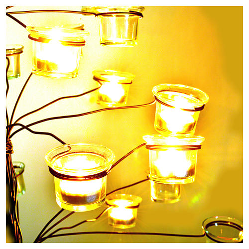 Tree tealight holder with transparent glasses 3