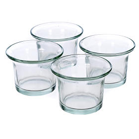 Replacement for tree candle holder, transparent glasses