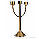 Candlestick in gold-plated brass with 3 flames H35cm s2