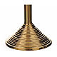 Candlestick in gold-plated brass with 3 flames H35cm s3
