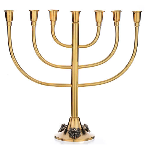 Candle holder in brass with 7 flames H35cm 1