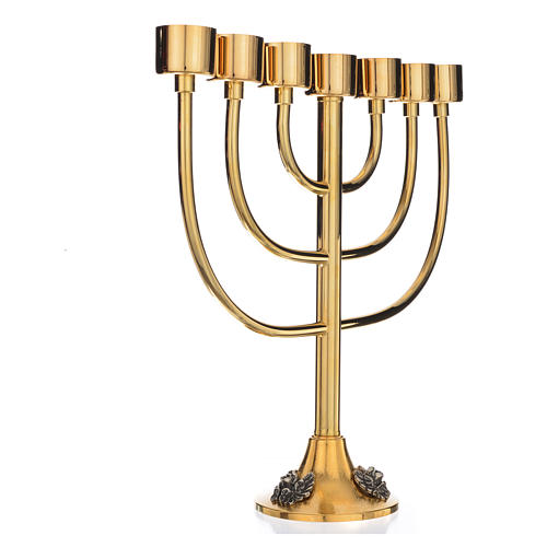 Candle holder with 7 flames H35cm, made of brass 2