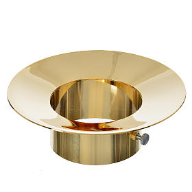 Sliding wax collector in brass for Paschal candles, 8cm diameter