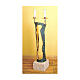 Floor Candle Holder two lights marble bronze Molina s2