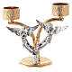 Candelabra in cast brass with angels 18cm, 2 arms s1