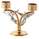 Candelabra in cast brass with angels 18cm, 2 arms s4