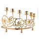 Pair of candelabra with 6 arms in cast brass, Baroque style 30x50cm s2
