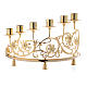 Pair of candelabra with 6 arms in cast brass, Baroque style 30x50cm s3