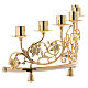 Pair of candelabra with 6 arms in cast brass, Baroque style 30x50cm s7