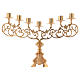 Baroque candelabra in brass for liquid wax candles s1