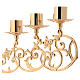 Baroque candelabra in brass for liquid wax candles s2