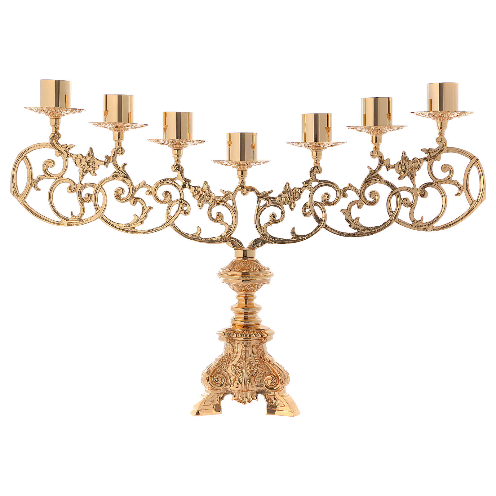 Baroque candelabra in brass for liquid wax candles online sales on