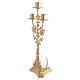 Baroque style candelabra in gold cast brass 52cm, 3 arms s4
