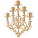 Baroque style candelabra in gold cast brass 61cm, 5 arms s2
