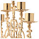 Baroque style candelabra in gold cast brass 61cm, 5 arms s3