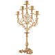 Baroque style candelabra in gold cast brass 61cm, 5 arms s4