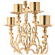 Baroque style candelabra in gold cast brass 61cm, 5 arms s6