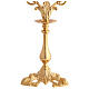 Candelabro barroco 5 bases latón dorado fundido 61 cm altura s3