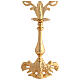 Candelabro barroco 5 bocais latão dourado moldado 61 cm altura s6