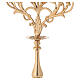 Baroque style candelabra in gold cast brass 61cm, 5 arms s5