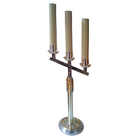 Kerzenhalter 4 Evangelisten Messing 60cm 3 Tüllen