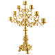Candelabra for seven lights in gold brass s2