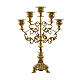 Candelabra for five lights with glass and gold brass cartridge s1