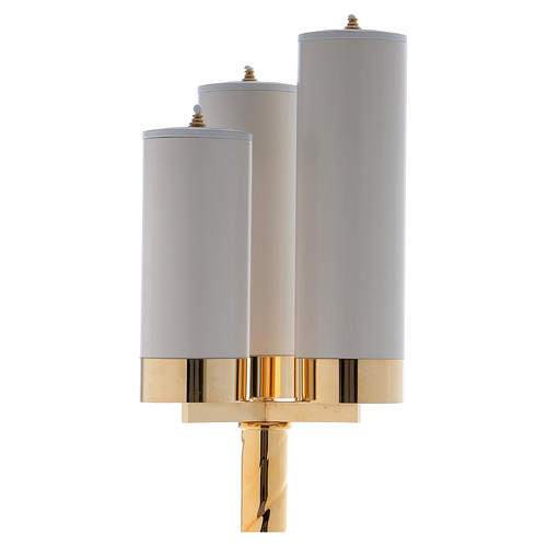 Three light candle holder 40 inc, gold-plated 2