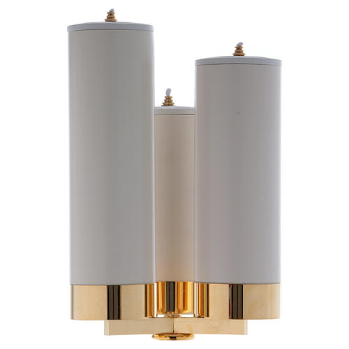 Three light candle holder 40 inc, gold-plated 3