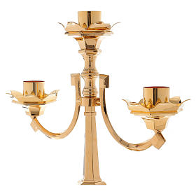 Baroque candle holder, classic style 3 flames 100 cm