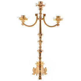 Baroque candle holder 3 branches 100 cm