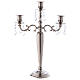 Candle holder 3 branches 55 cm tall, nickel s1