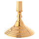 STOCK Menorah 7 branch candle holder in golden brass s5